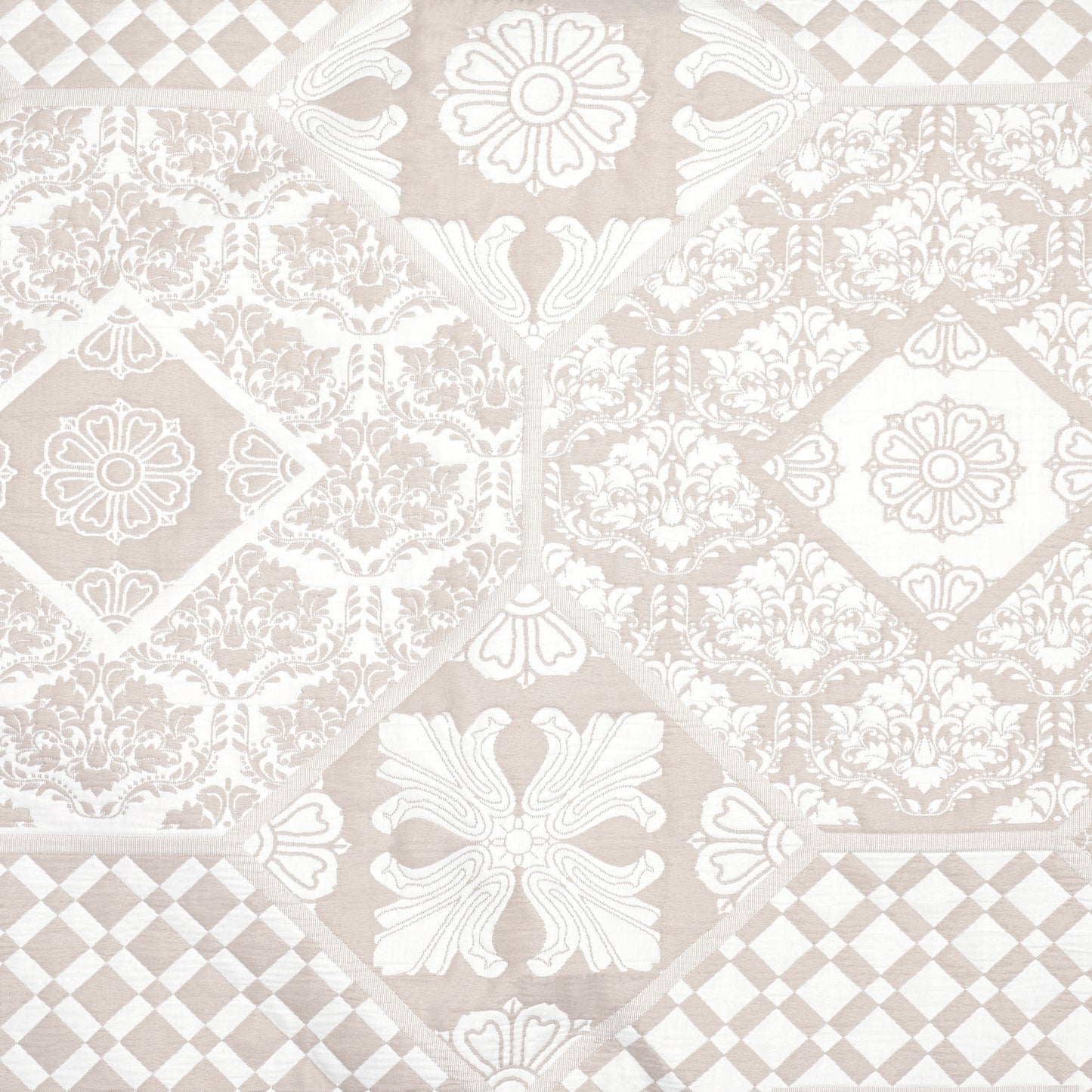 Patchwork Damask Patterned Quilted Blanket Sets