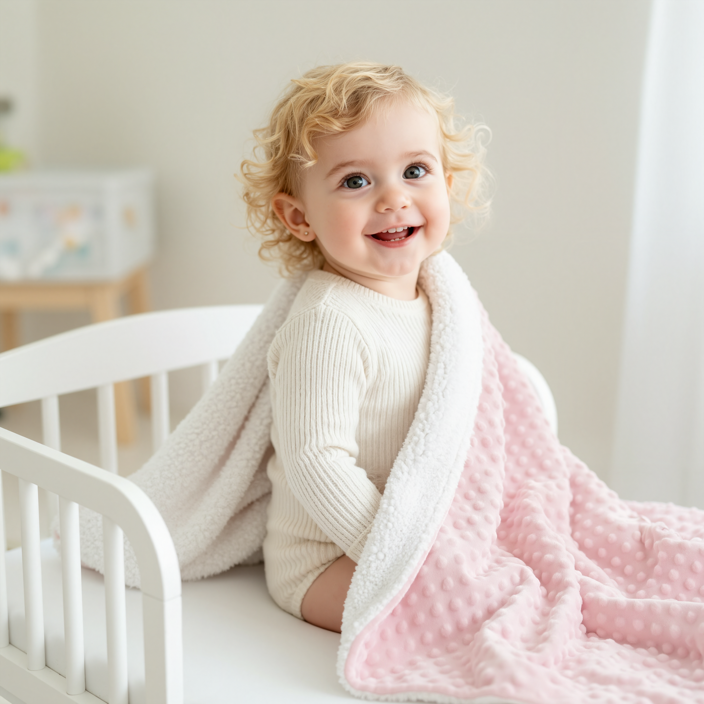 Sleepy Bear Baby Blanket with Neck Pillow