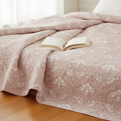 Floral Patterned Quilted Blanket Sets