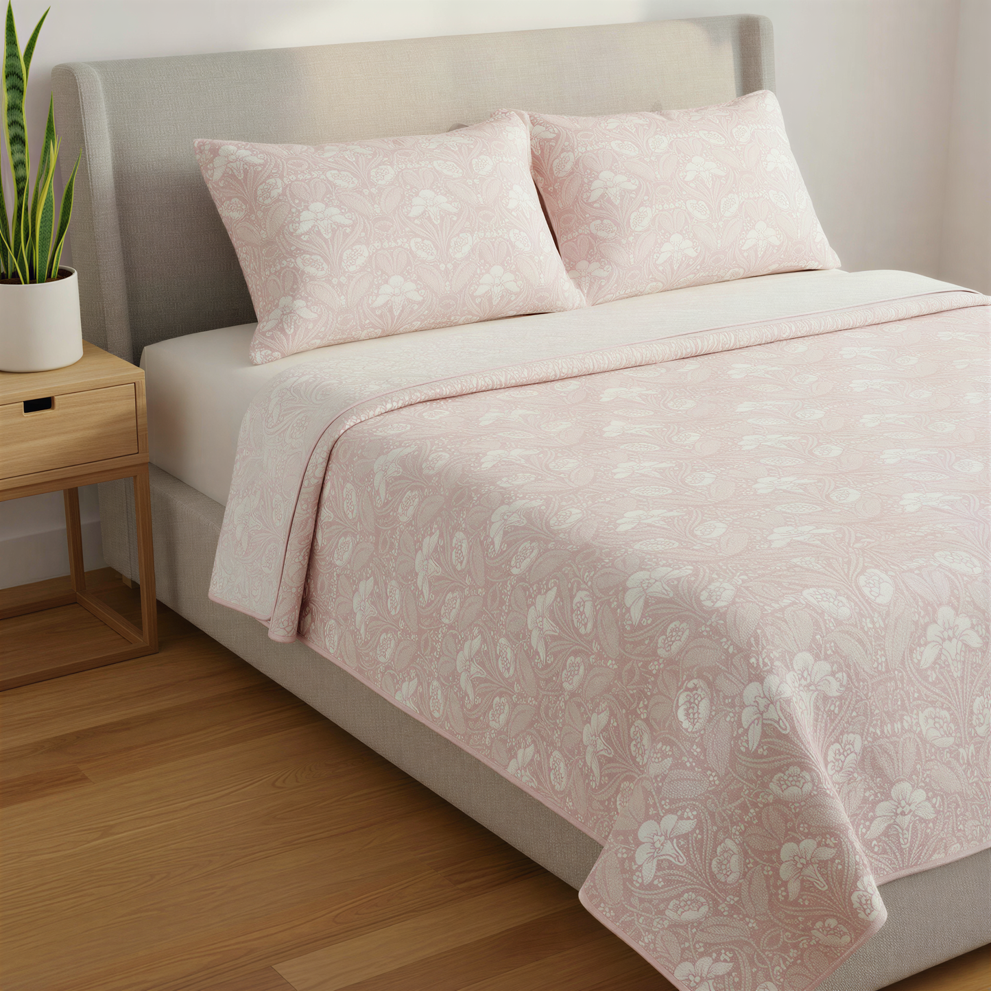 Floral Patterned Quilted Blanket Sets