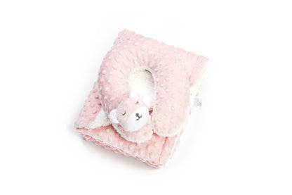 Sleepy Bear Baby Blanket with Neck Pillow