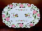 Floris Linens Kaylen Rose Embroidered Cutwork Placemat with Butterfly Design