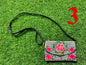 Floris Linens1823 Floral Embroidered Artisanal Mexican Clutch/Crossbody Bag, Straps Included