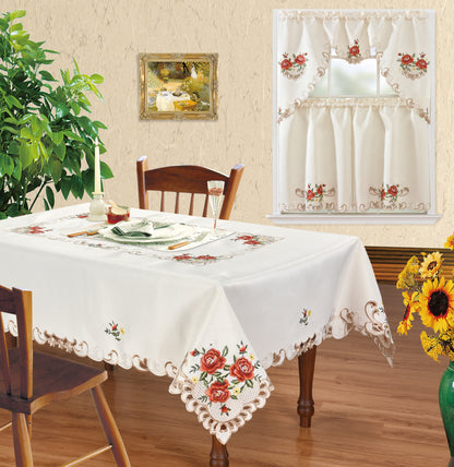Bitney Kitchen Curtain and Tablecloth Set
