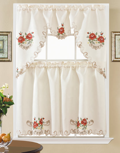 Bitney Kitchen Curtain and Tablecloth Set