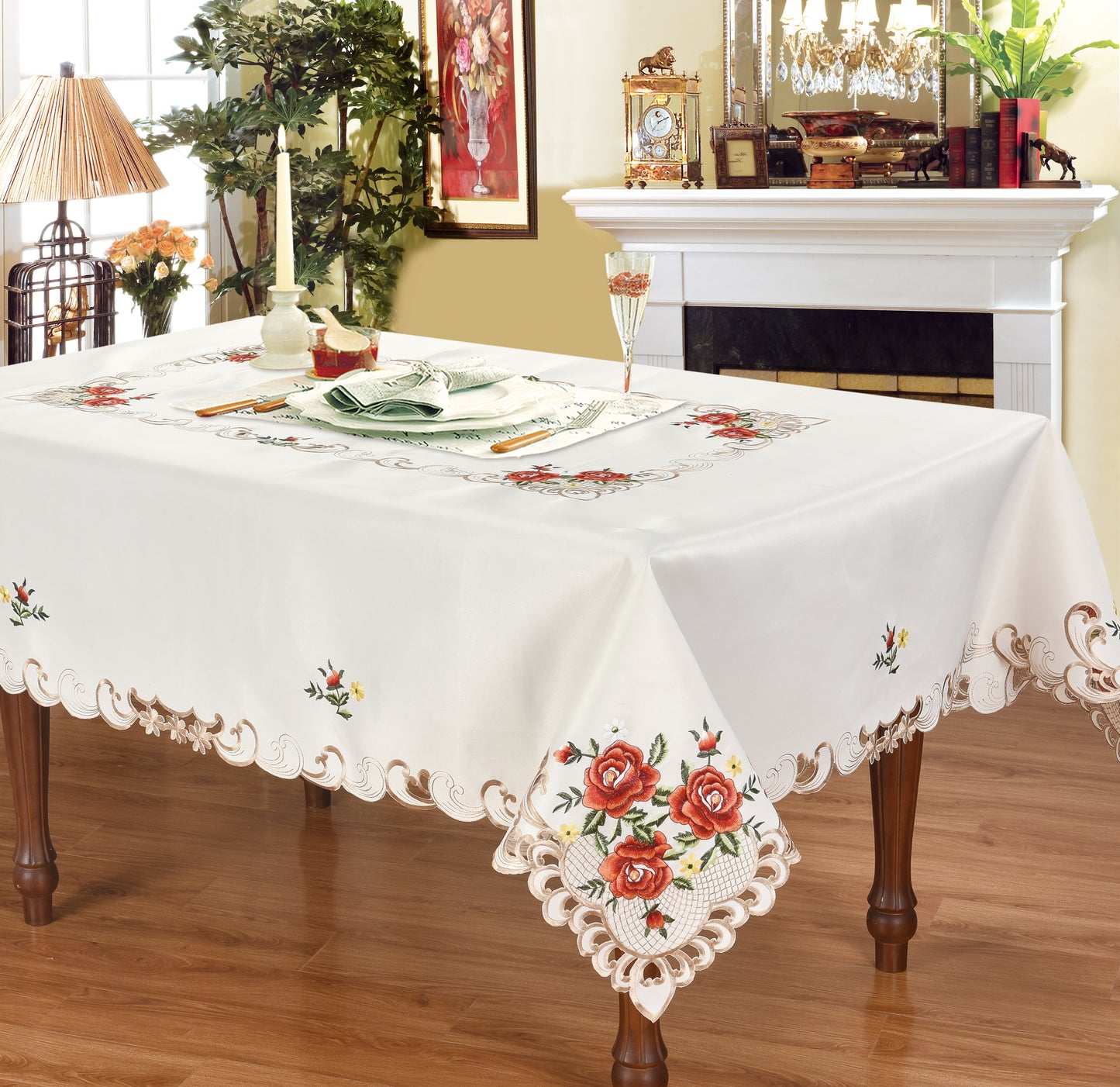 Bitney Kitchen Curtain and Tablecloth Set