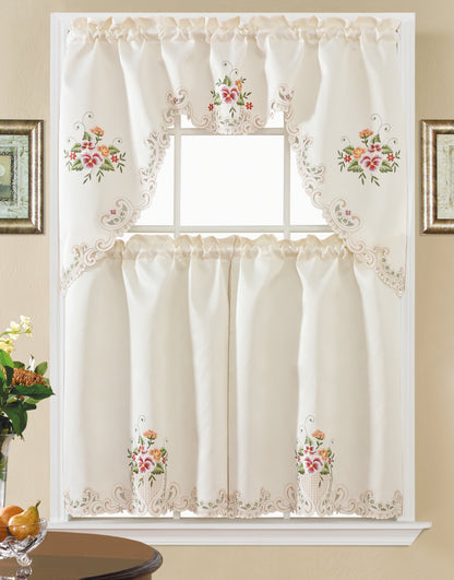 Jaylee Kitchen Curtain and Tablecloth Set