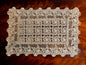 Floris Linens Galen Laced Placemat with Elegant Geometric Embroidery Pattern