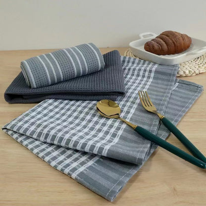 Gray Patterned Kitchen Tea Towels