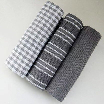 Gray Patterned Kitchen Tea Towels