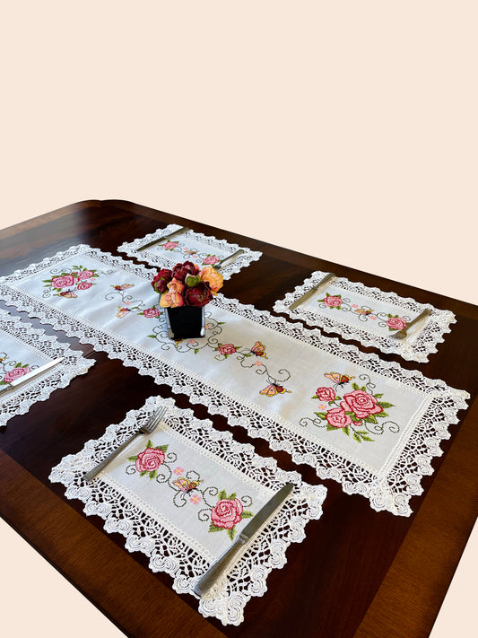 Ruby Table Runner and Placemats