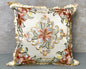 Floris Linens Sophia Embroidered Decorative Pillow Cover, 15" x 15", Flower Design, No Insert Included