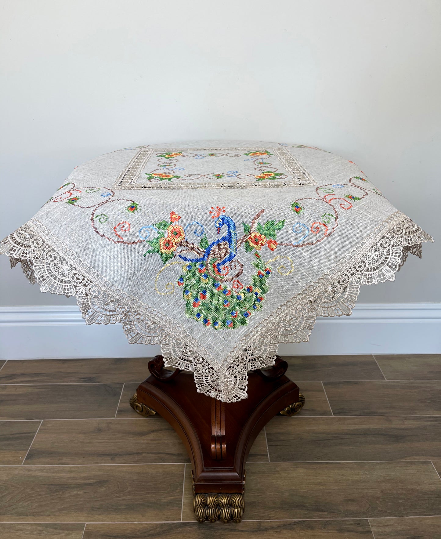 Peacock Table Topper