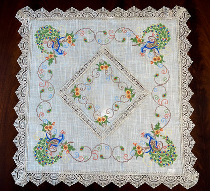 Peacock Table Topper