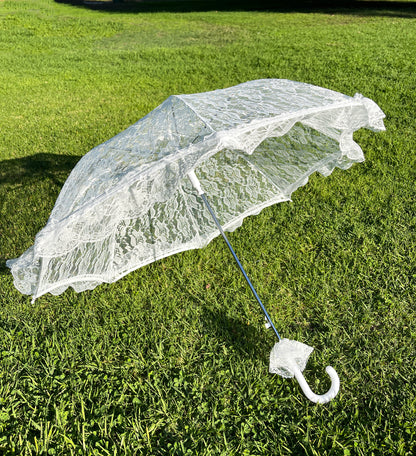 White Lace Parasol
