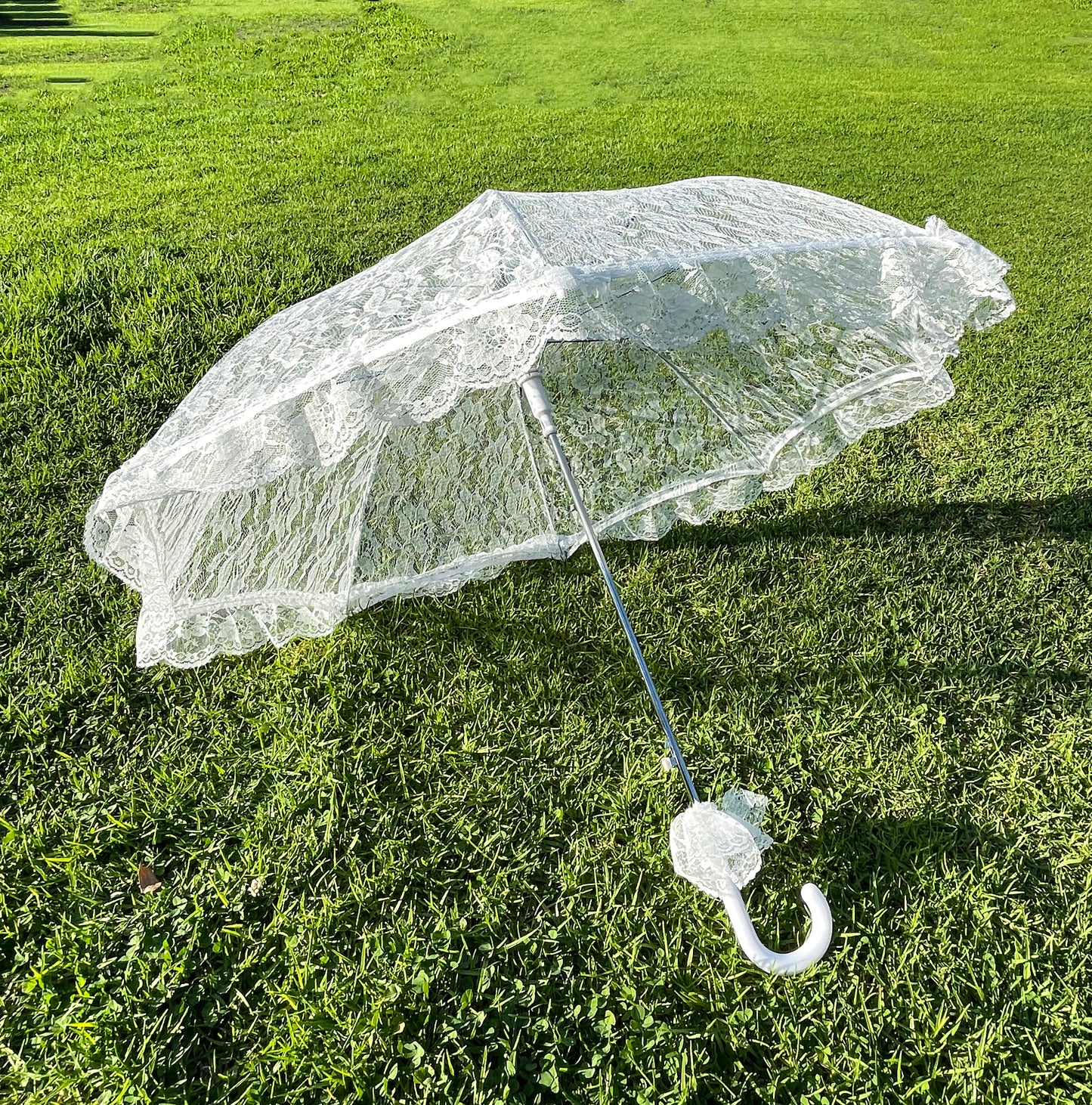 White Lace Parasol