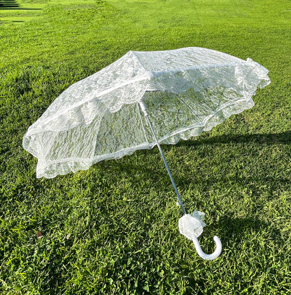 White Lace Parasol